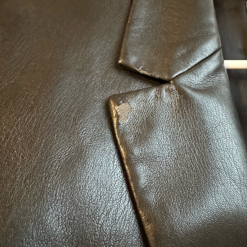 Aritzia Wilfred Black Vegan Leather Blazer - Picture 3 of 5